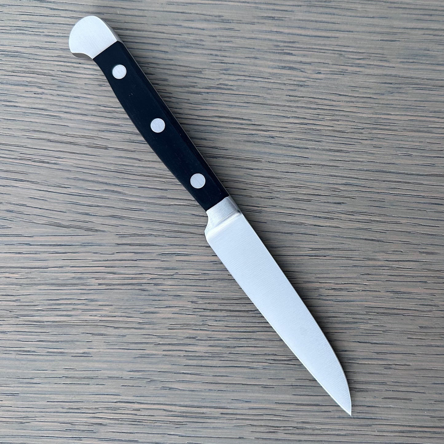 Gude Alpha Series Forged Double Bolster Paring Knife 3-in, Black Hostaform Handle – Gude Shop USA