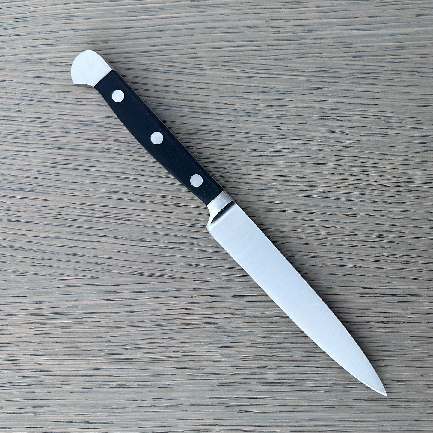 Gude Alpha Series Forged Double Bolster Utility Knife 5-in, Black Hostaform Handle – Gude Shop USA