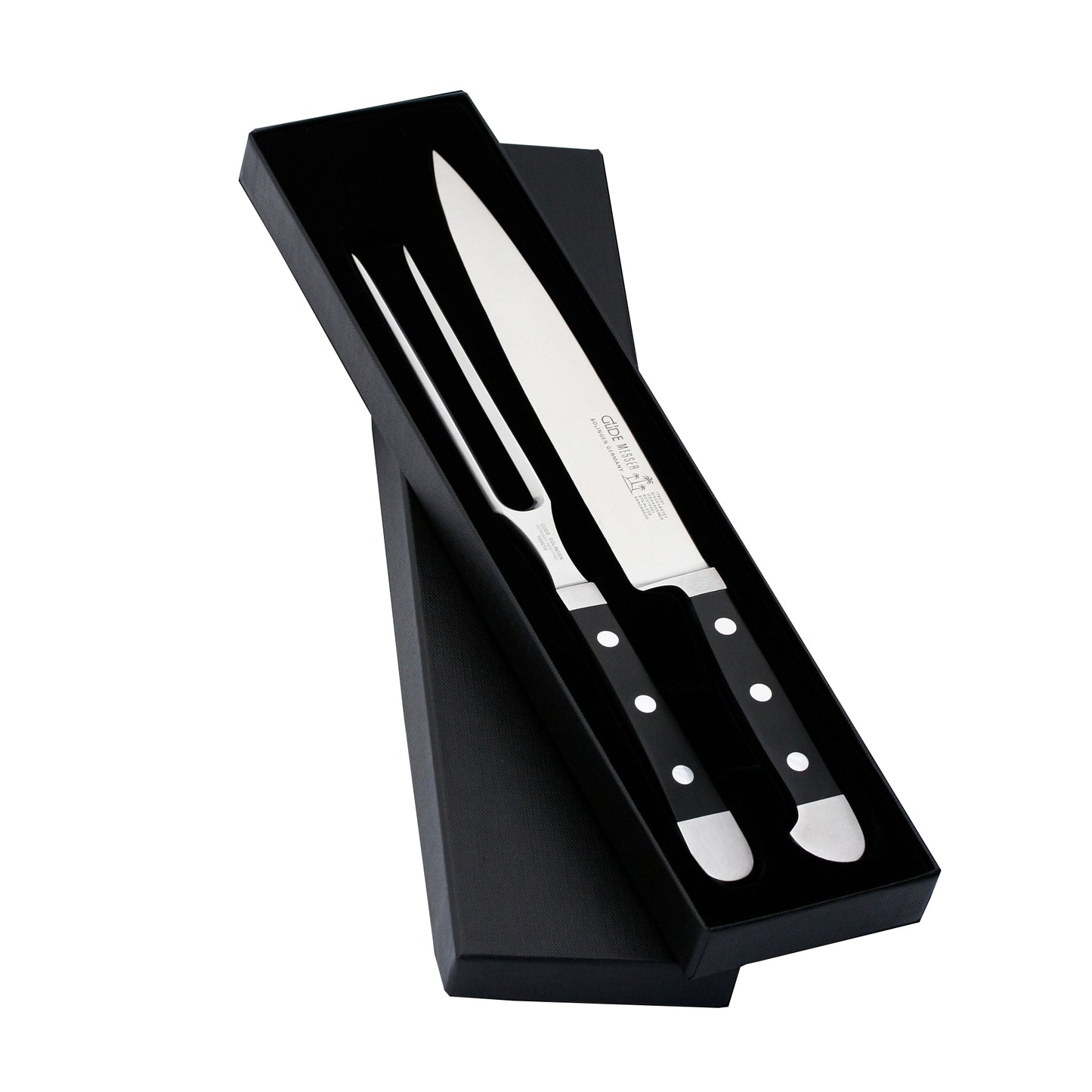 Gude Alpha Series 2-Piece Carving Knife Set, Black Hostaform Handle - Gude Shop USA