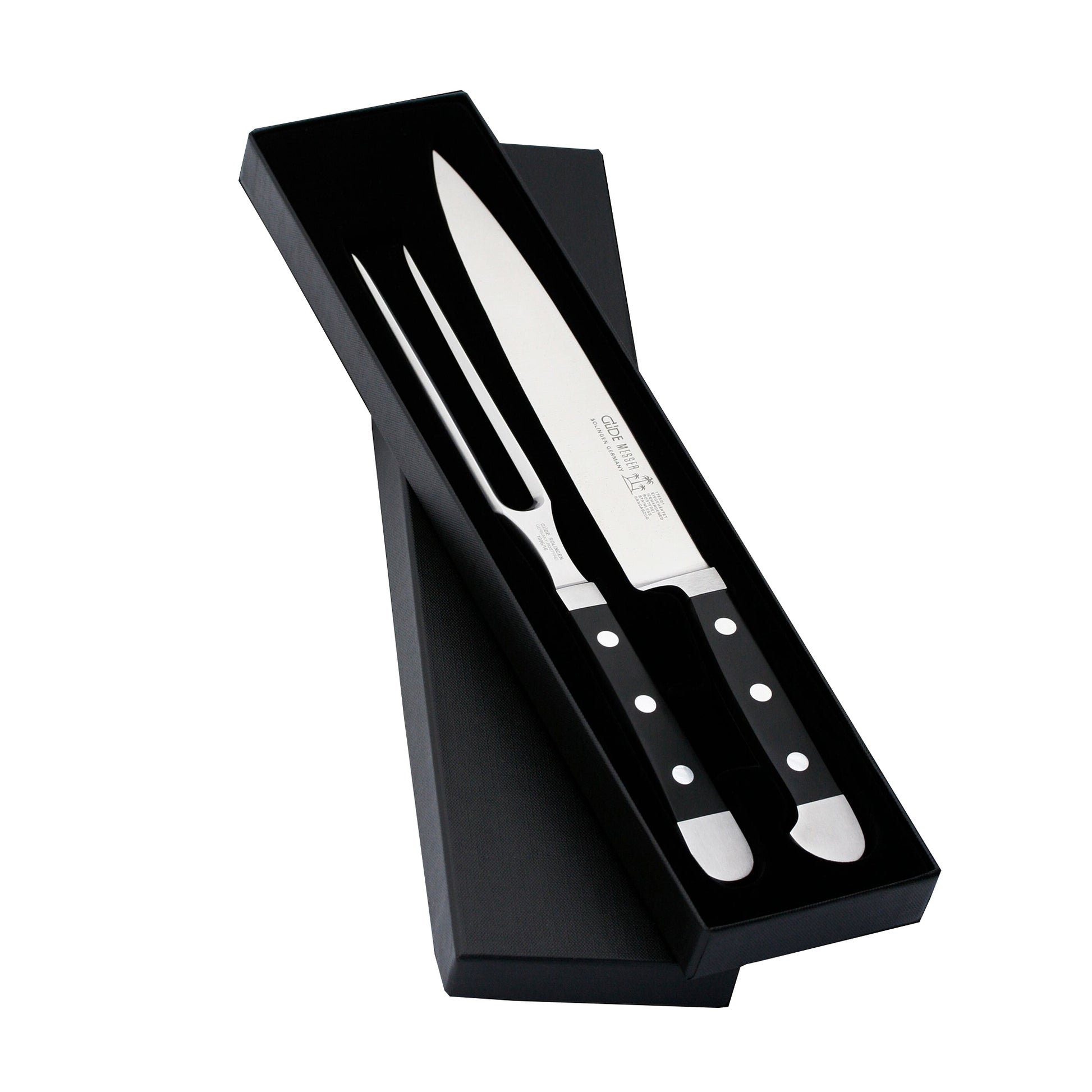 Gude Alpha Series 2-Piece Carving Knife Set, Black Hostaform Handle - Gude Shop USA
