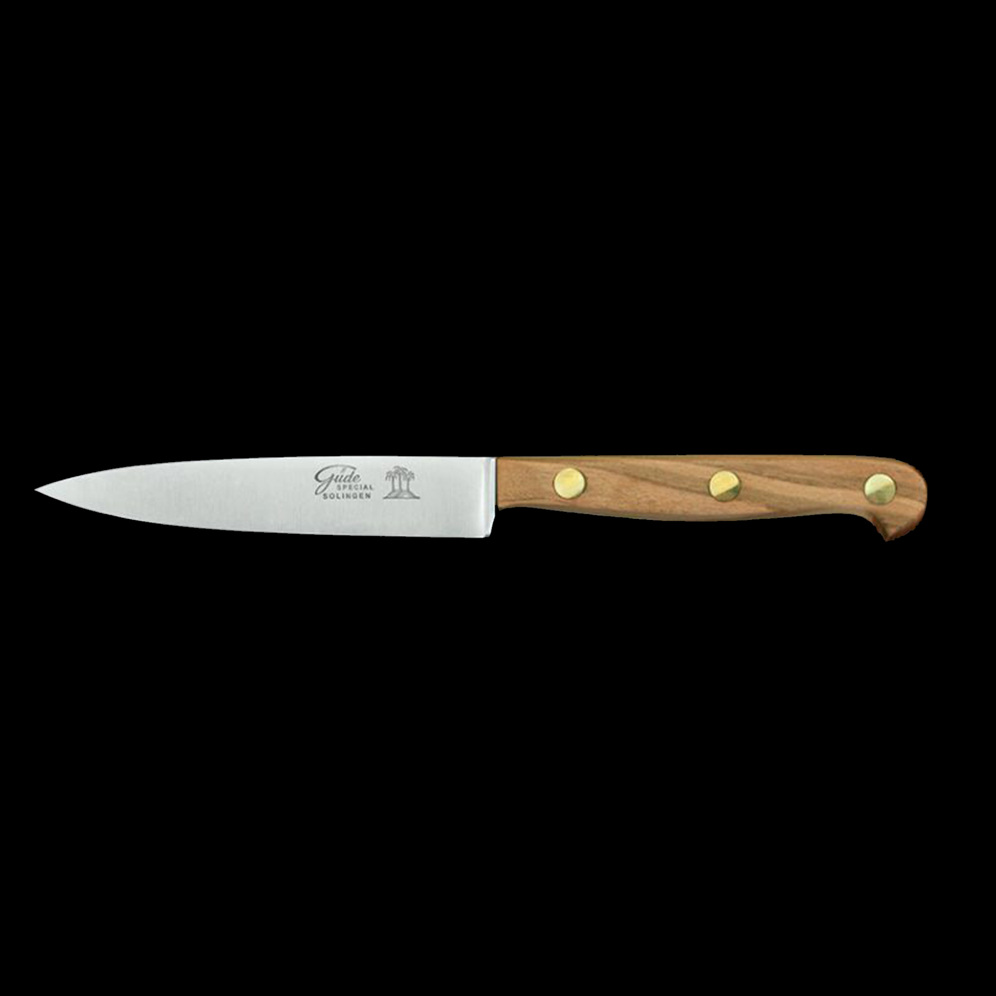 Gude Karl Güde Series Forged Double Bolster Larding Knife 4-in, Plum Wood Handle - Gude Shop USA