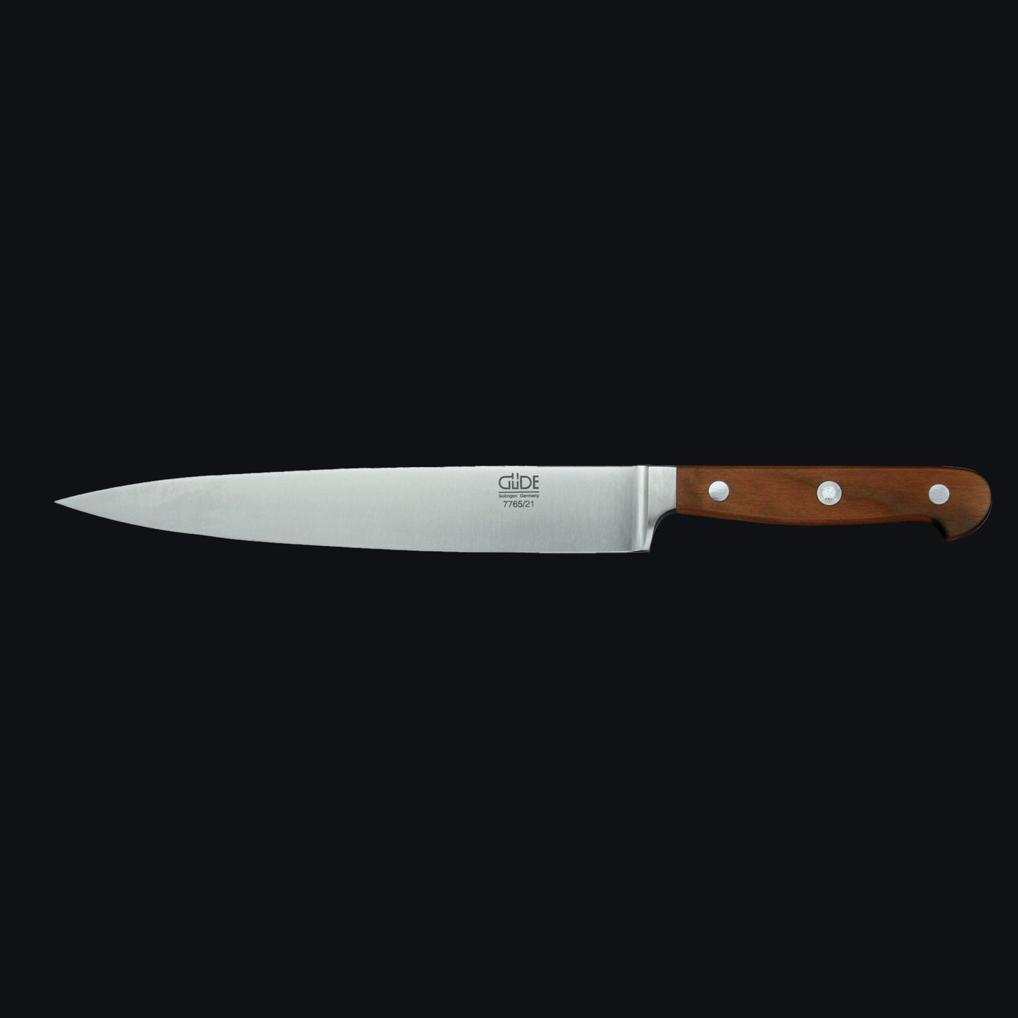 Gude Franz Güde Series High Carbon Double Bolster Ham Knife 8-in, Plumwood Handle - Gude Shop USA