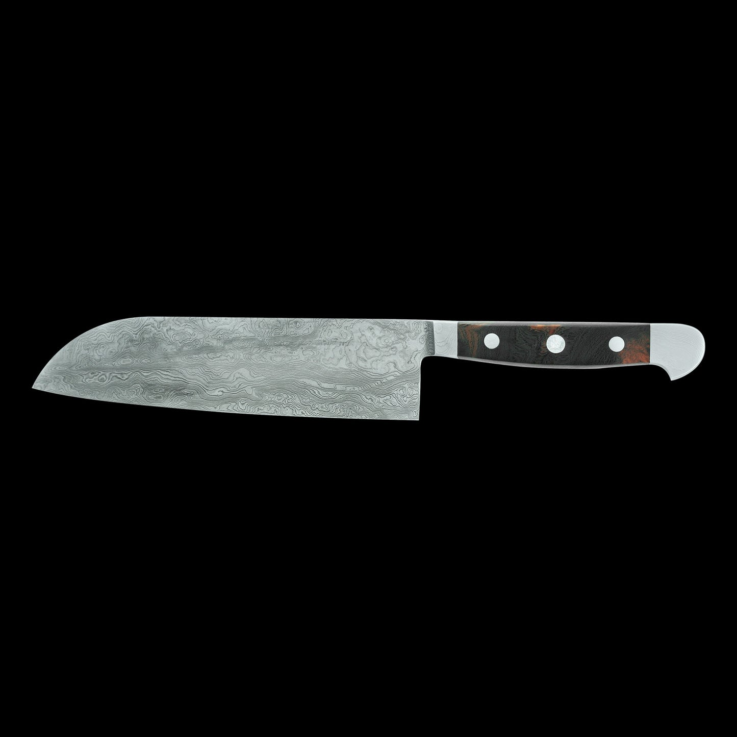 Gude Franz Güde Series Damascus Steel Santoku Knife 7-in, Desert Ironwood Handle - Gude Shop USA