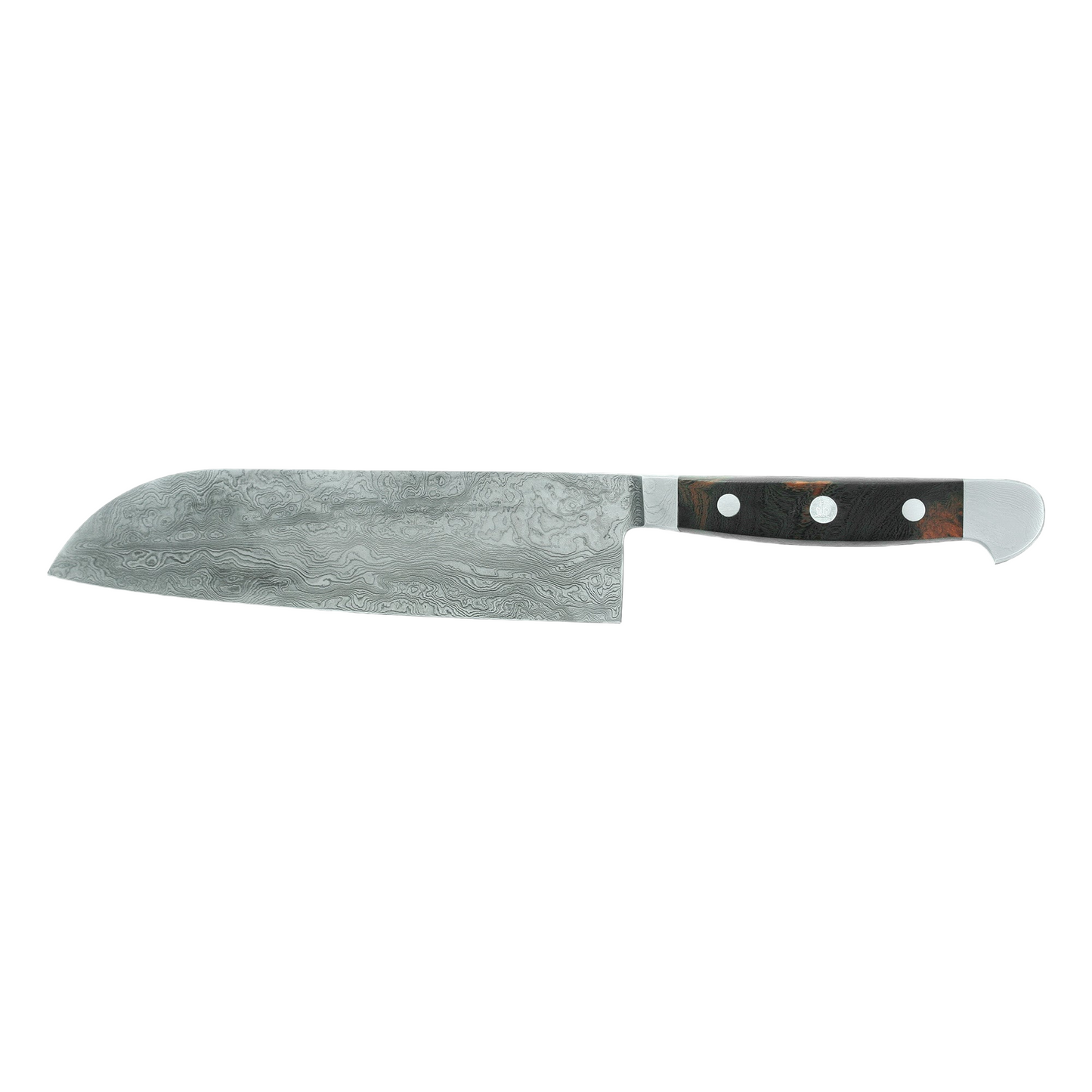 Gude Franz Güde Series Damascus Steel Santoku Knife 7-in, Desert Ironwood Handle