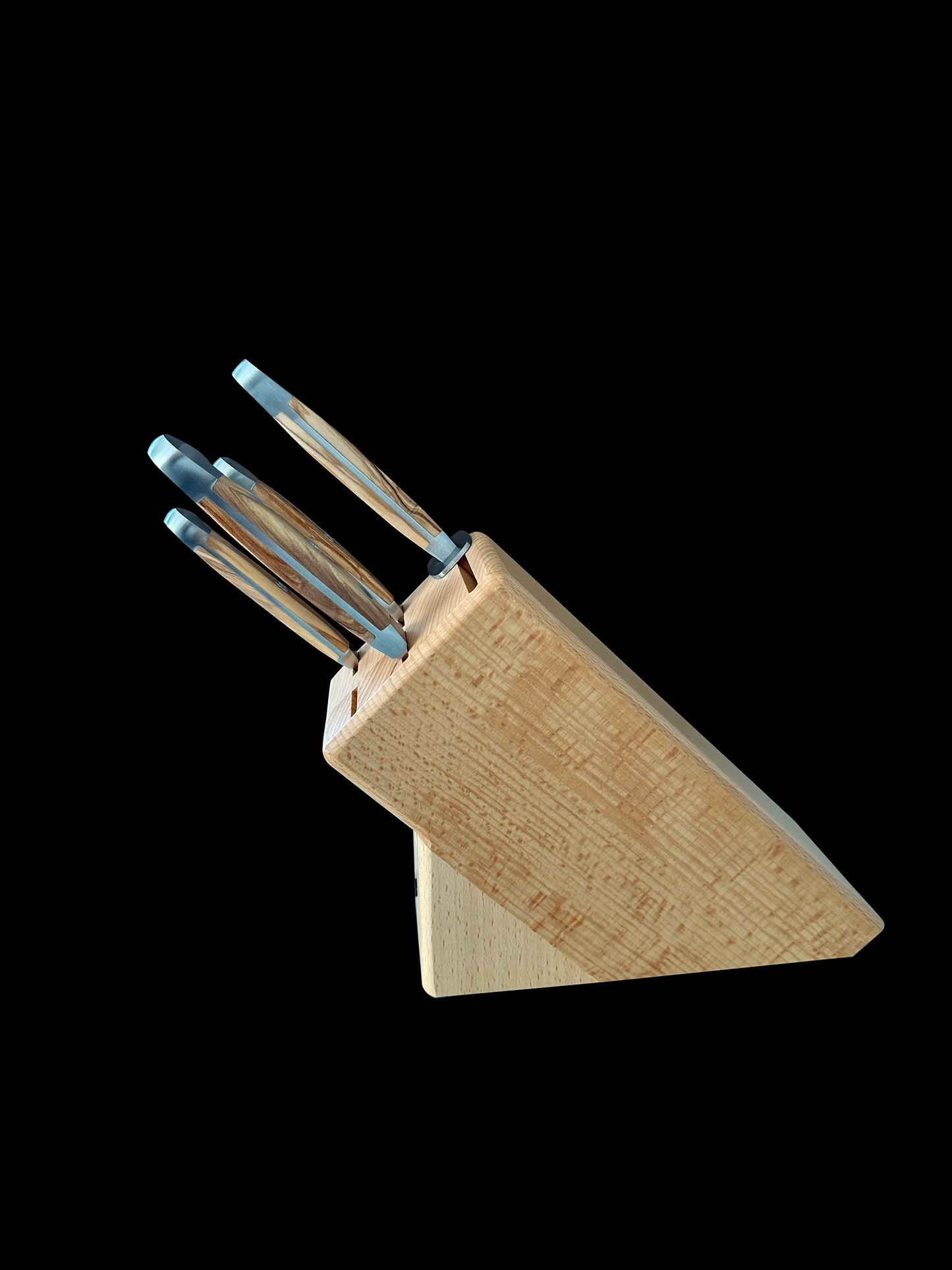 Gude 8-pc Knife Block, Alpha Olive Series, Beech Wood - GuedeUSA