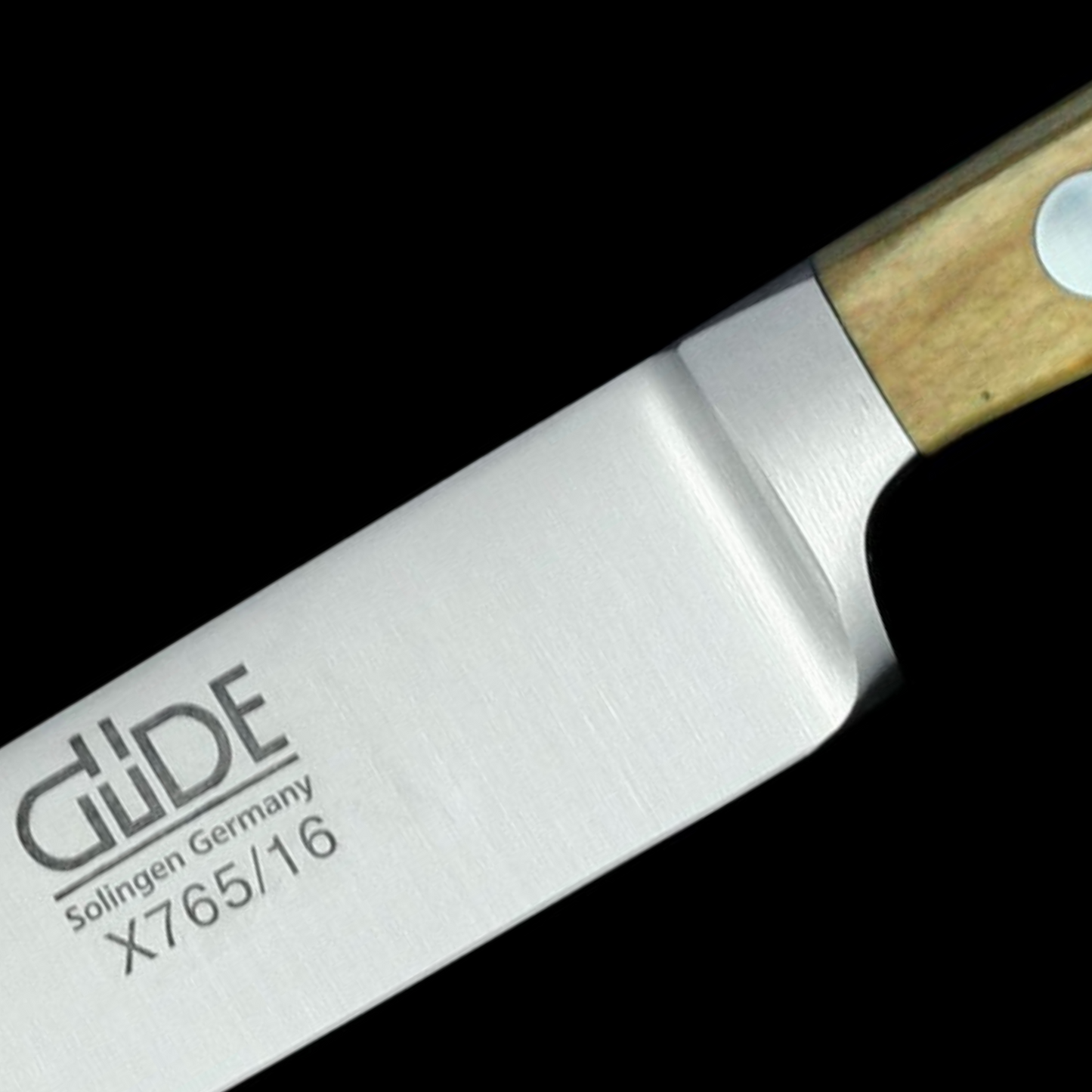 Gude Alpha Olive Series Forged Double Bolster Slicing Knife 6", Olivewood Handle - GuedeUSA