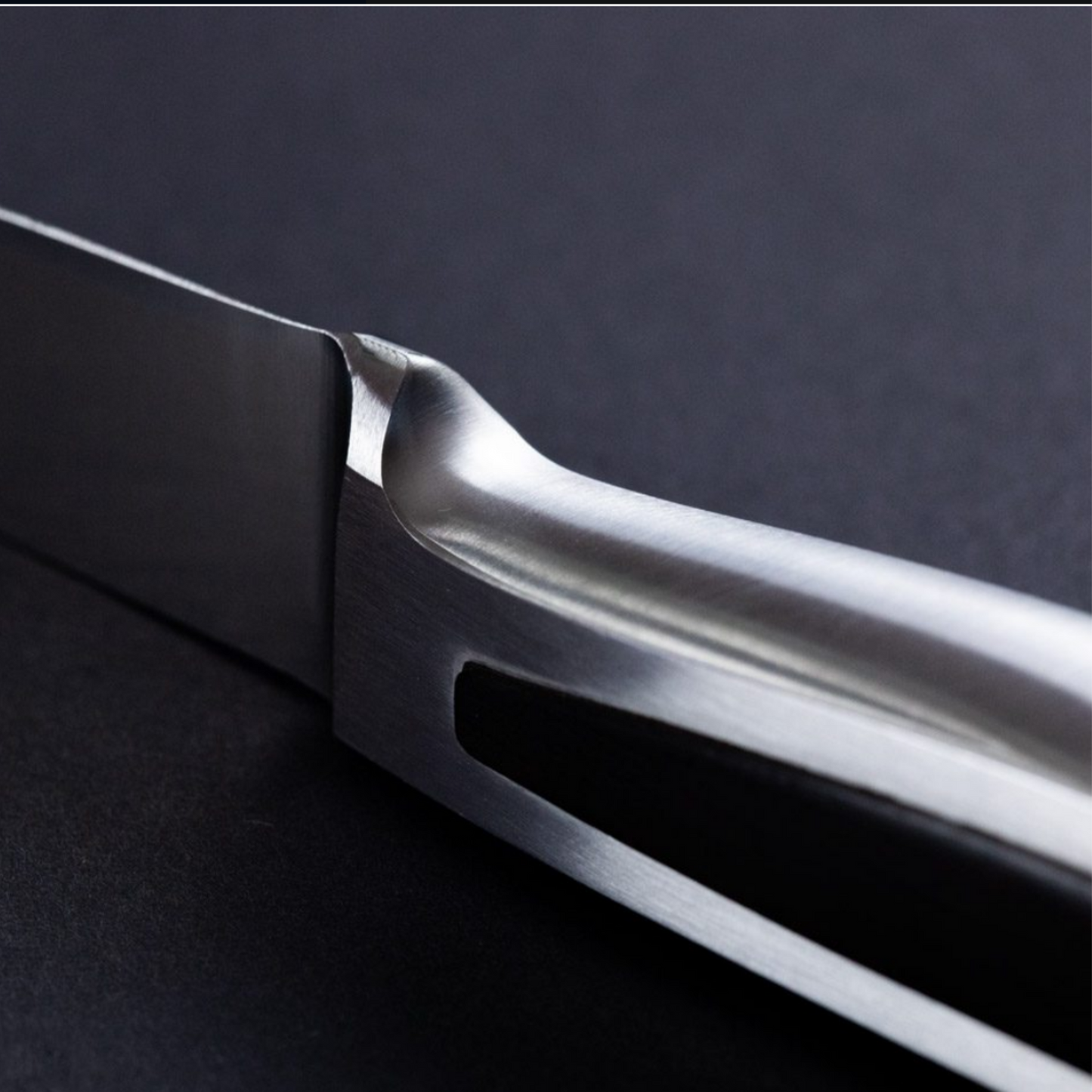 Gude Delta Series Forged Double bolster Slicing Knife 8", African Black Wood Handle - GuedeUSA