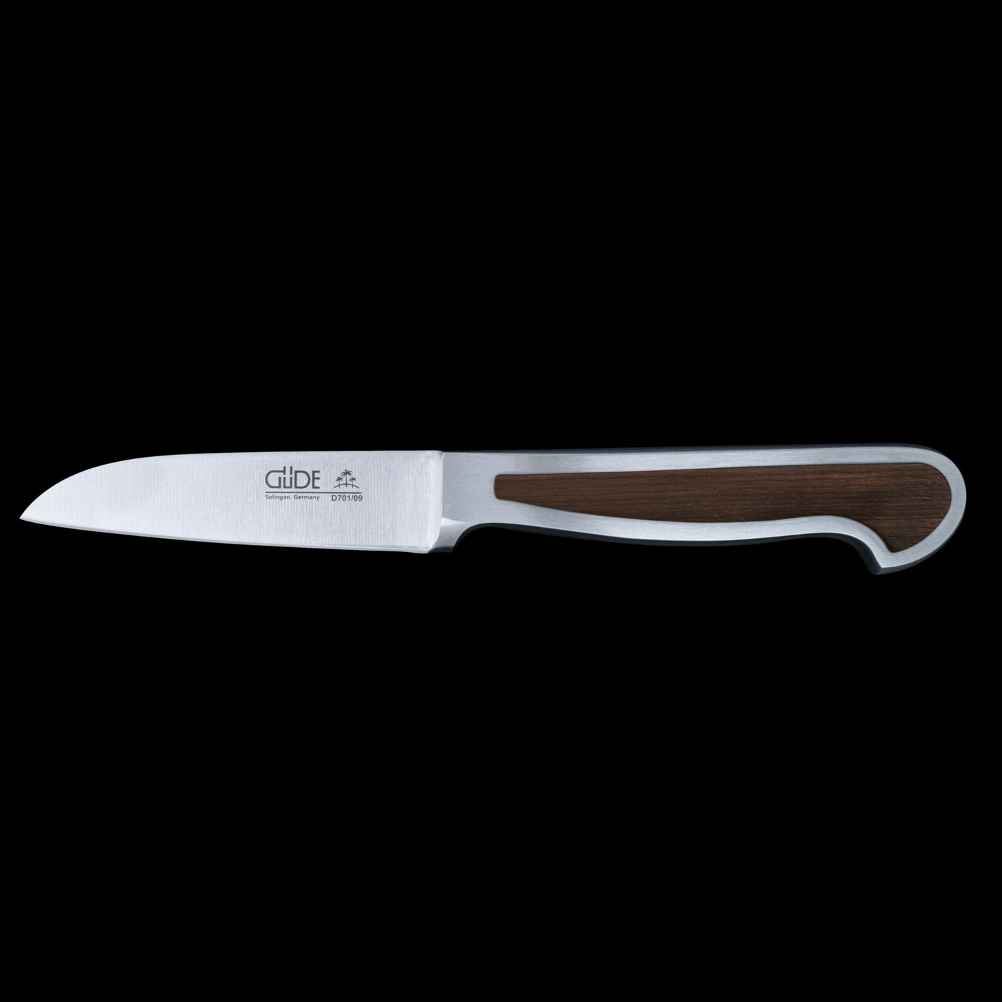 Gude Delta Series Forged Double Holster Utility Knife 3", African Black Wood Handle - GuedeUSA