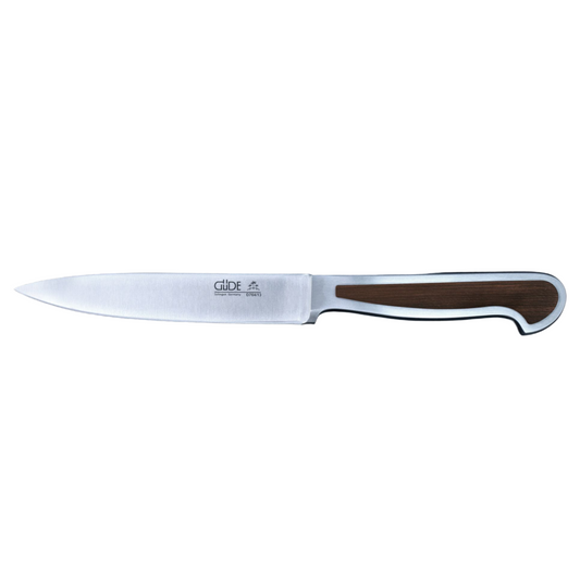 Gude Delta Series Forged Double Bolster Utility Knife 5-in, African Blackwood Handle - Gude Shop USA