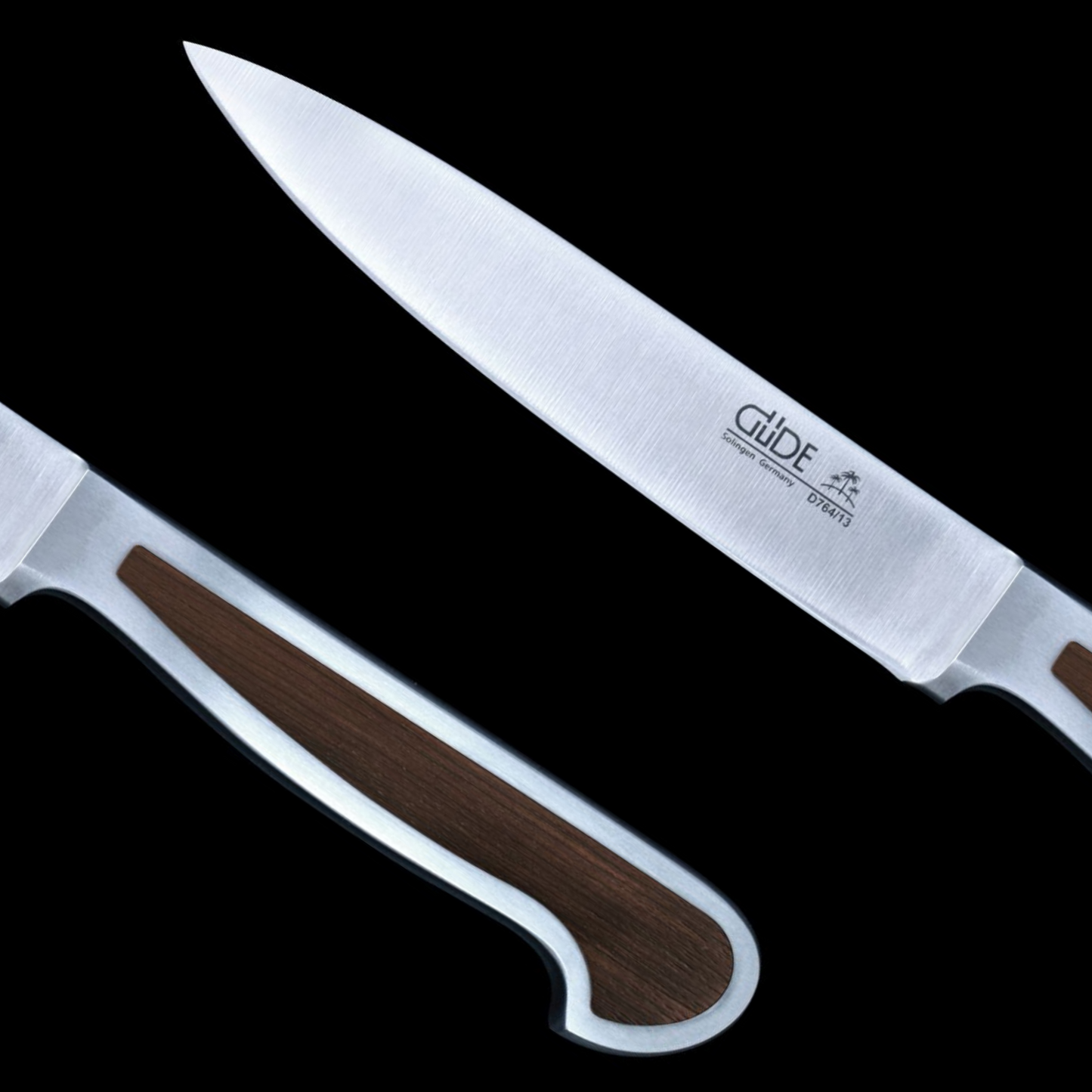 Gude Delta Series Forged Double Bolster Paring Knife 5", African Black Wood Handle - GuedeUSA