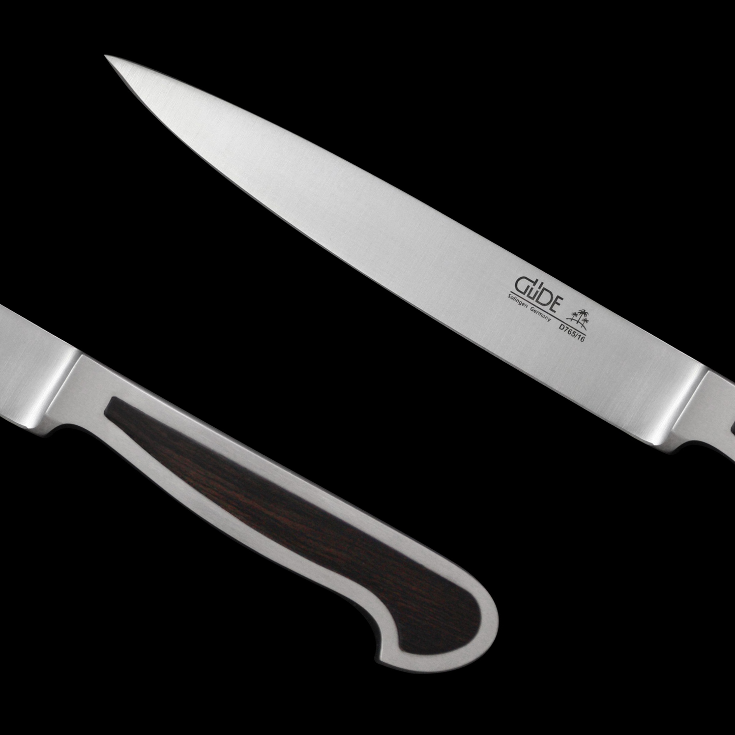 Gude Delta Series Forged Double bolster Slicing Knife 6", African Black Wood Handle - GuedeUSA