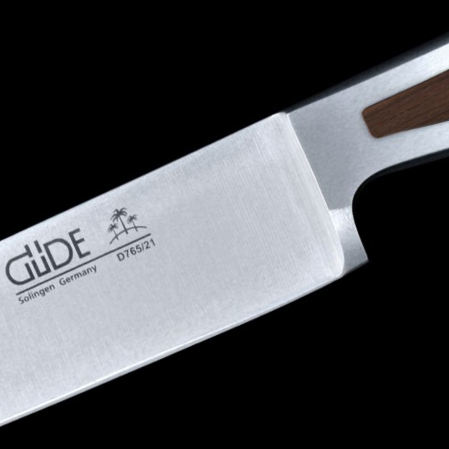 Gude Delta Series Forged Double bolster Slicing Knife 8", African Black Wood Handle - GuedeUSA