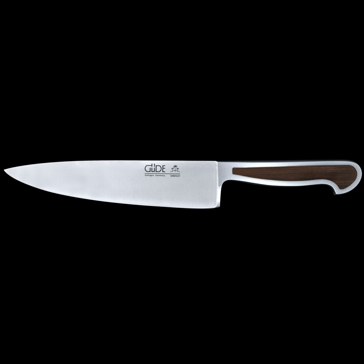 Gude Delta Series Forged Double Bolster Chef's Knife 8", African Black Wood Handle - GuedeUSA