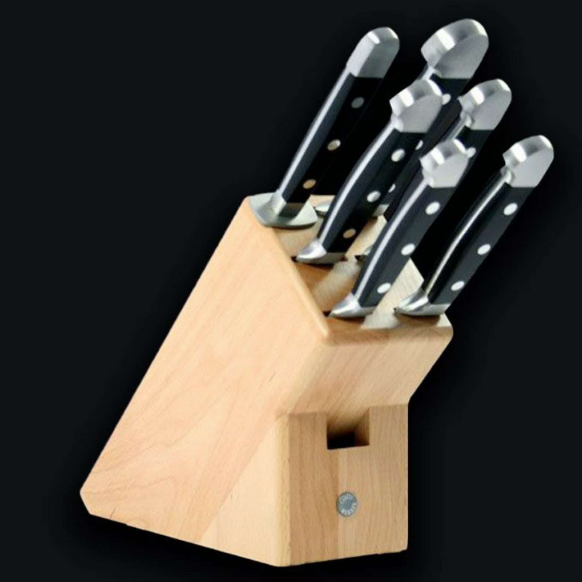 Gude 6-pc Knife Block, Beech Wood - GuedeUSA