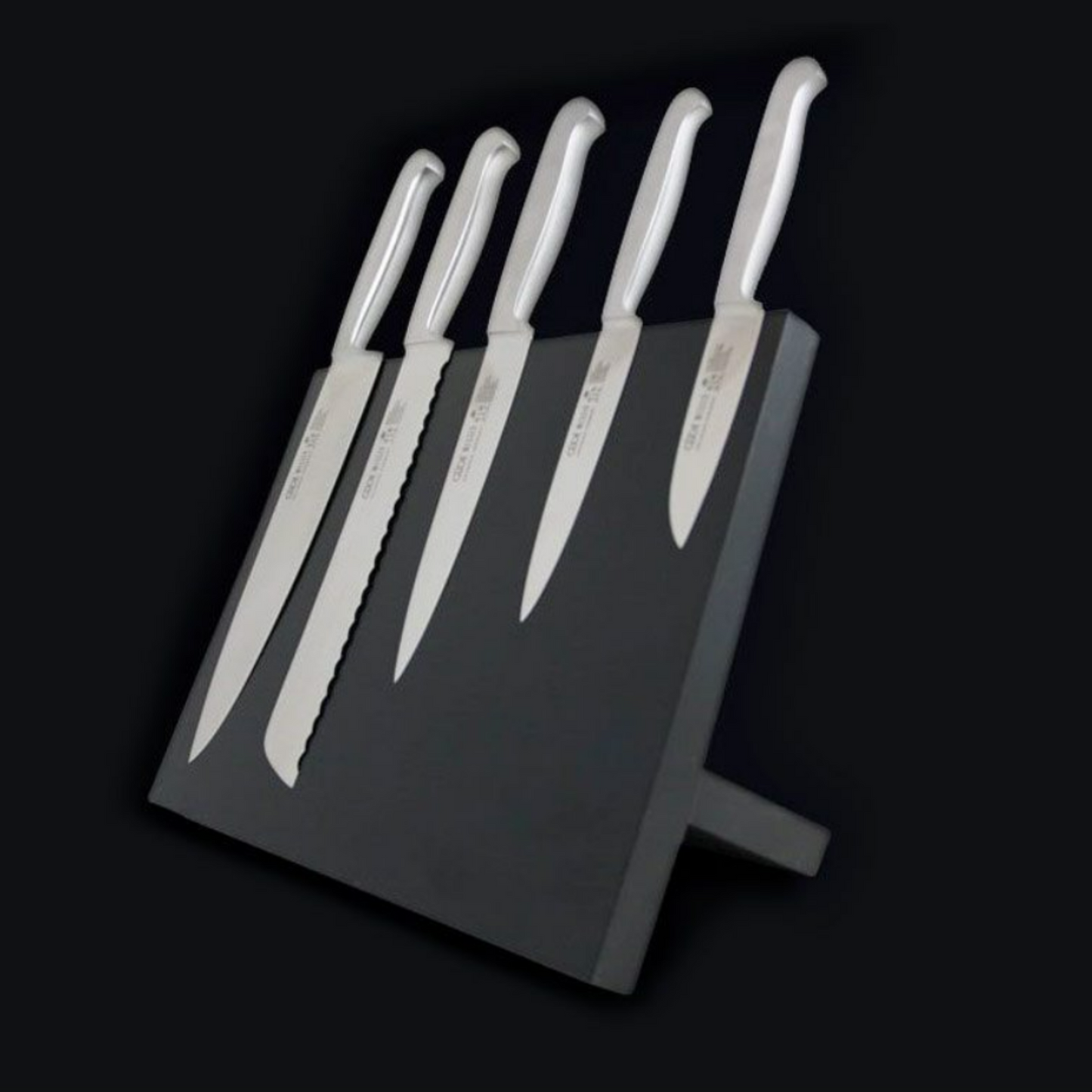 Gude Magnetic Knife Block, Black Beechwood - GuedeUSA