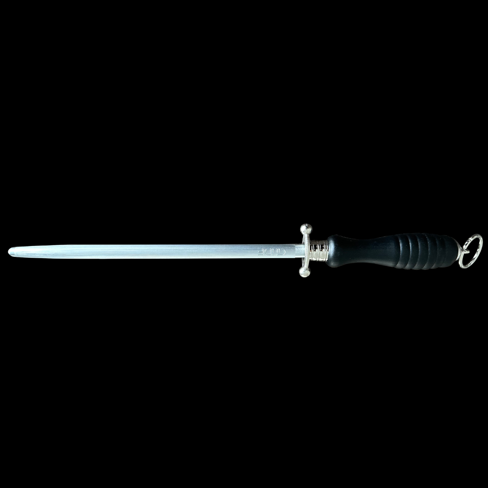 Gude Sigma Series Sharpening Steel 11", Black Choice Wood Handle - GuedeUSA