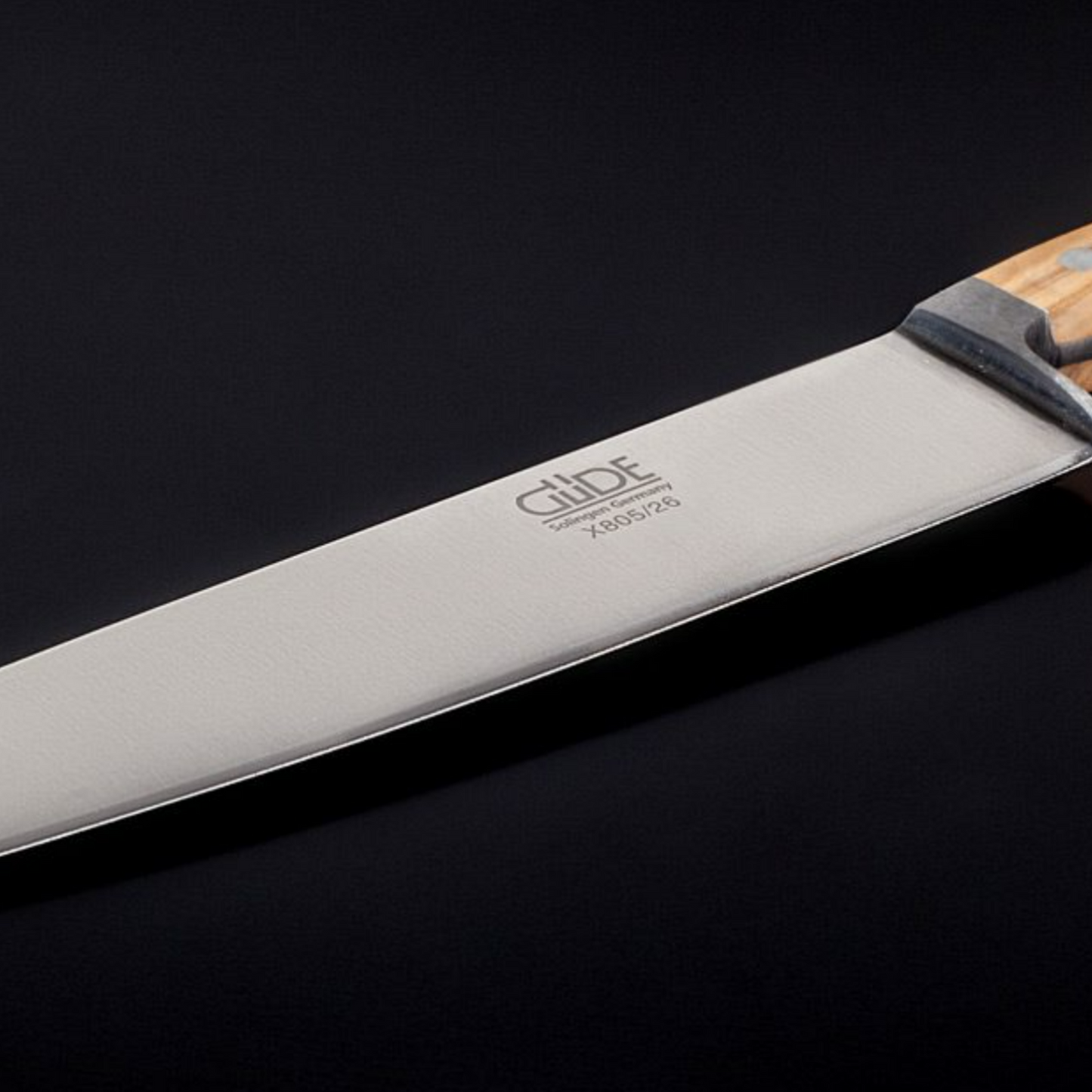 Gude Alpha Olive Series Forged Double Holster Chef Knife 10", Olivewood Handle - GuedeUSA