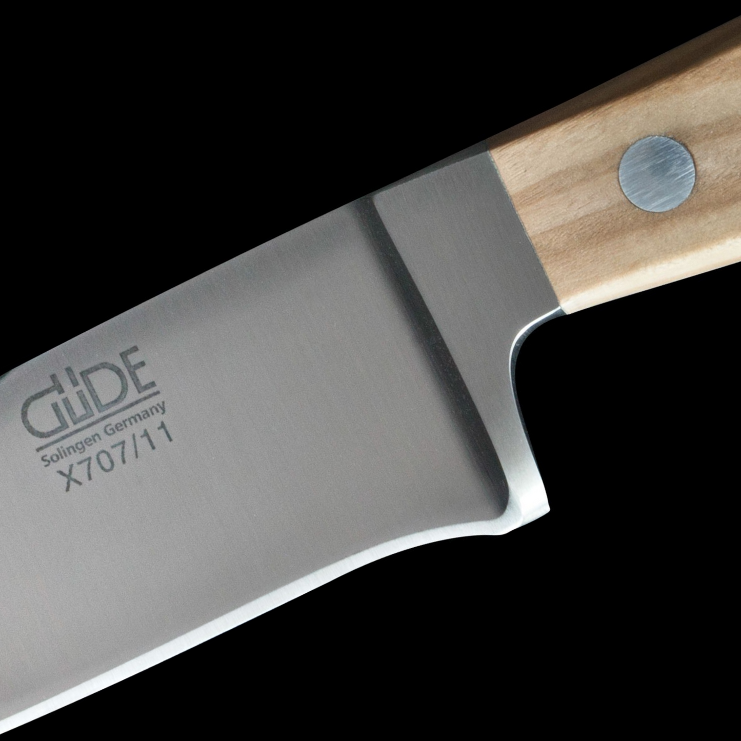 Gude Alpha Olive Series Forged Double Bolster Hunting Knife 4", Olivewood Handle - GuedeUSA
