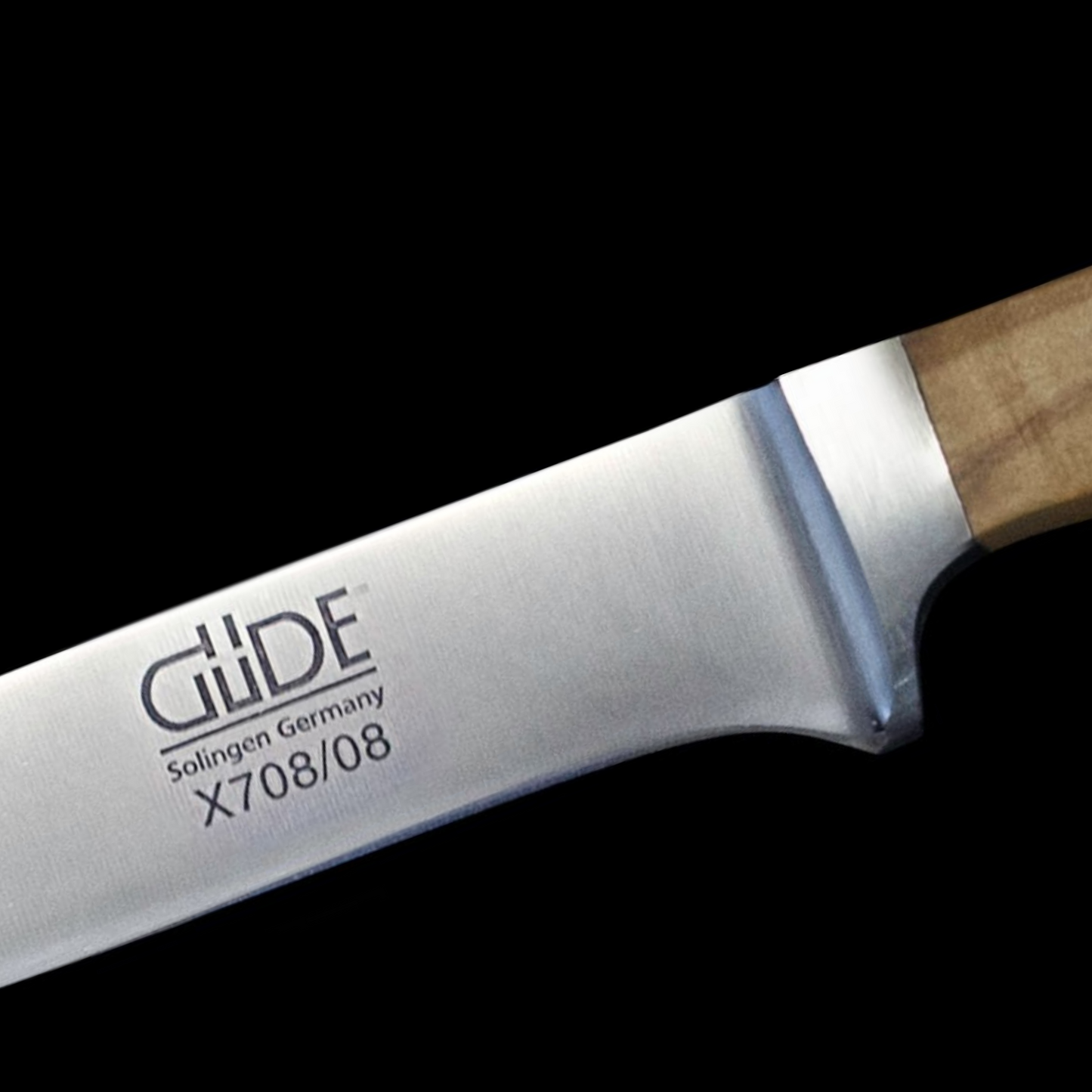 Gude Alpha Olive Series Forged Double Bolster Utility Knife 3", Olivewood Handle and Sharp Point - GuedeUSA