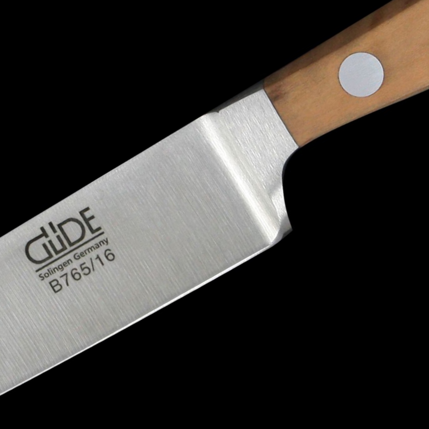 Gude Alpha Birne Series Forged Double Bolster Slicing Knife 6", Pearwood Handle - GuedeUSA