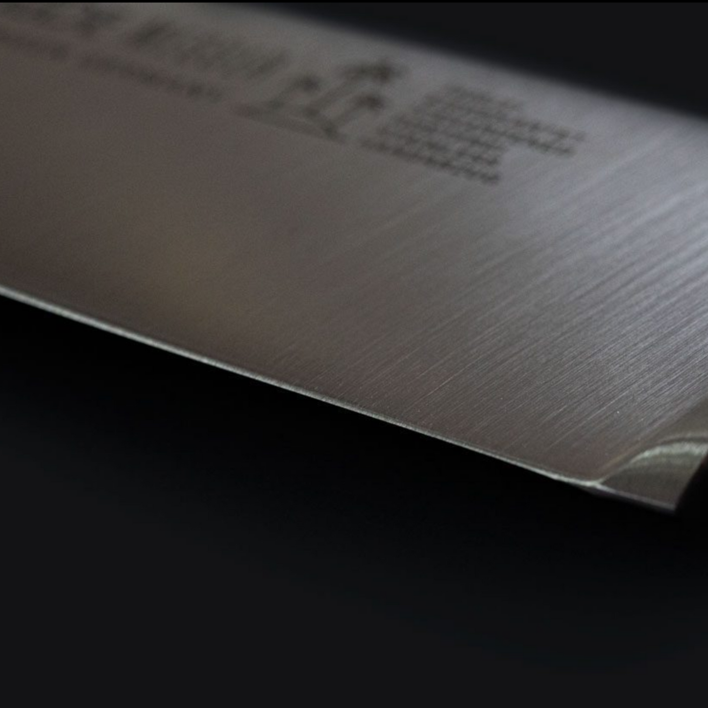 Gude Alpha Series Forged Double Bolster Santoku Knife 5", Black Hostaform Handle - GuedeUSA