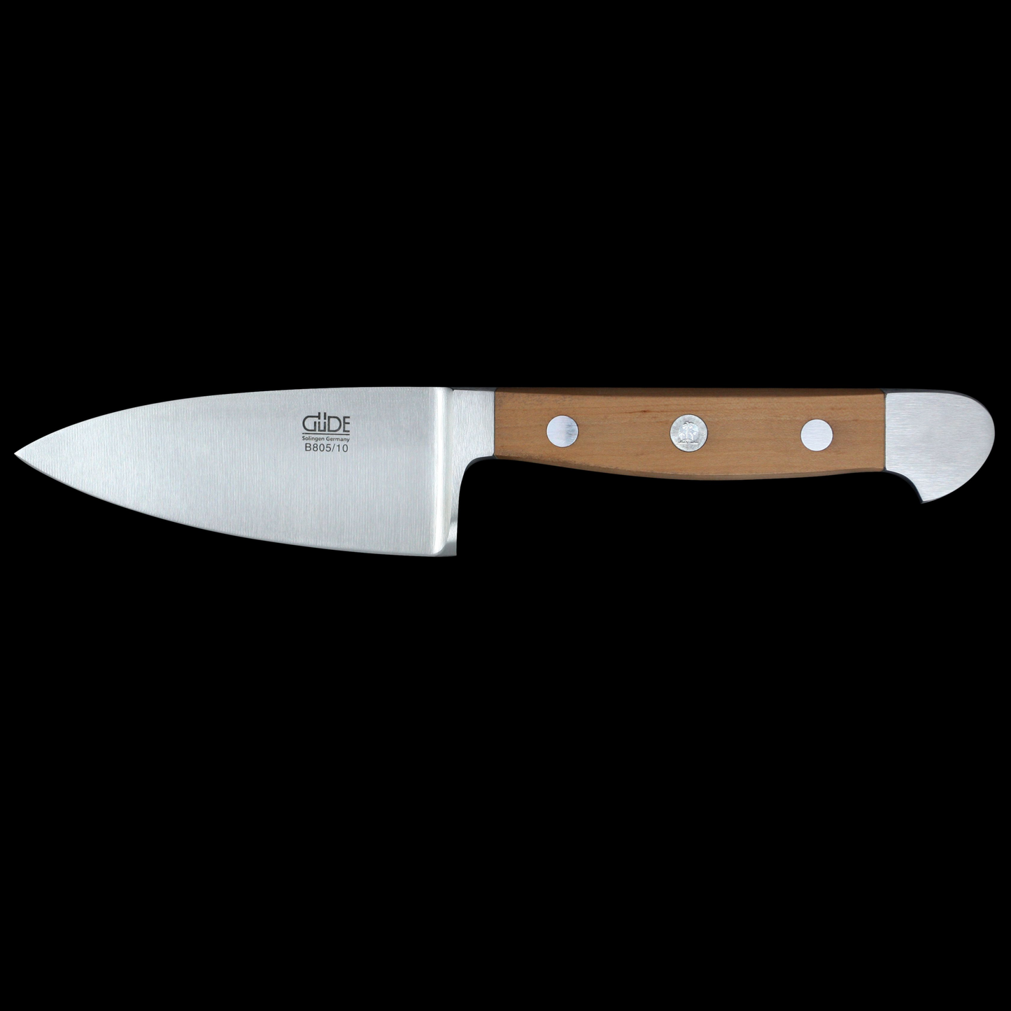 Gude Alpha Birne Series Forged Double Bolster Hard Cheese Knife 3", Pearwood Handle - GuedeUSA