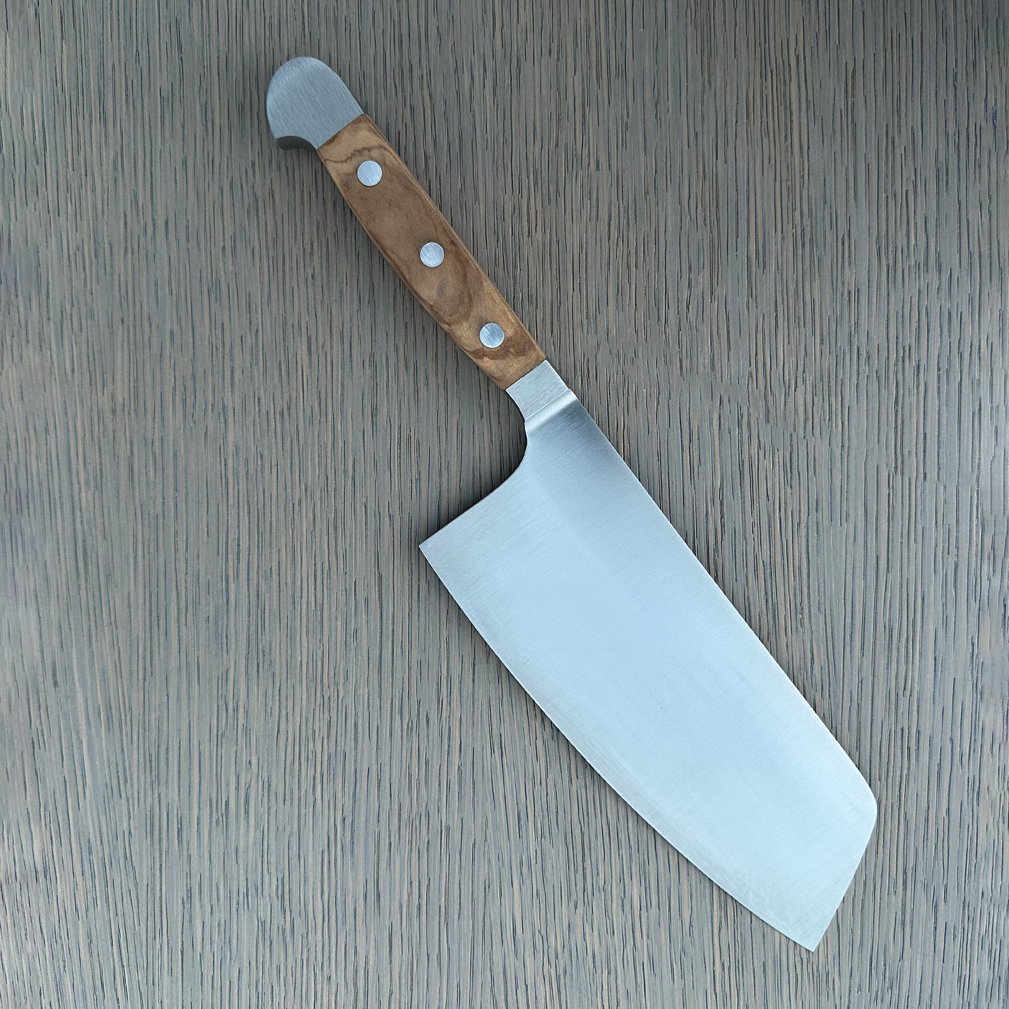 Gude Alpha Olive Series Forged Double Bolster Chinese Chai Dao Chef's Knife 6-in, Olivewood Handle