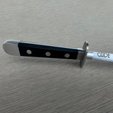 Güde Alpha Series Sharpening Steel 10-inch, dishwasher-safe black Hostaform handle that is easy to keep clean