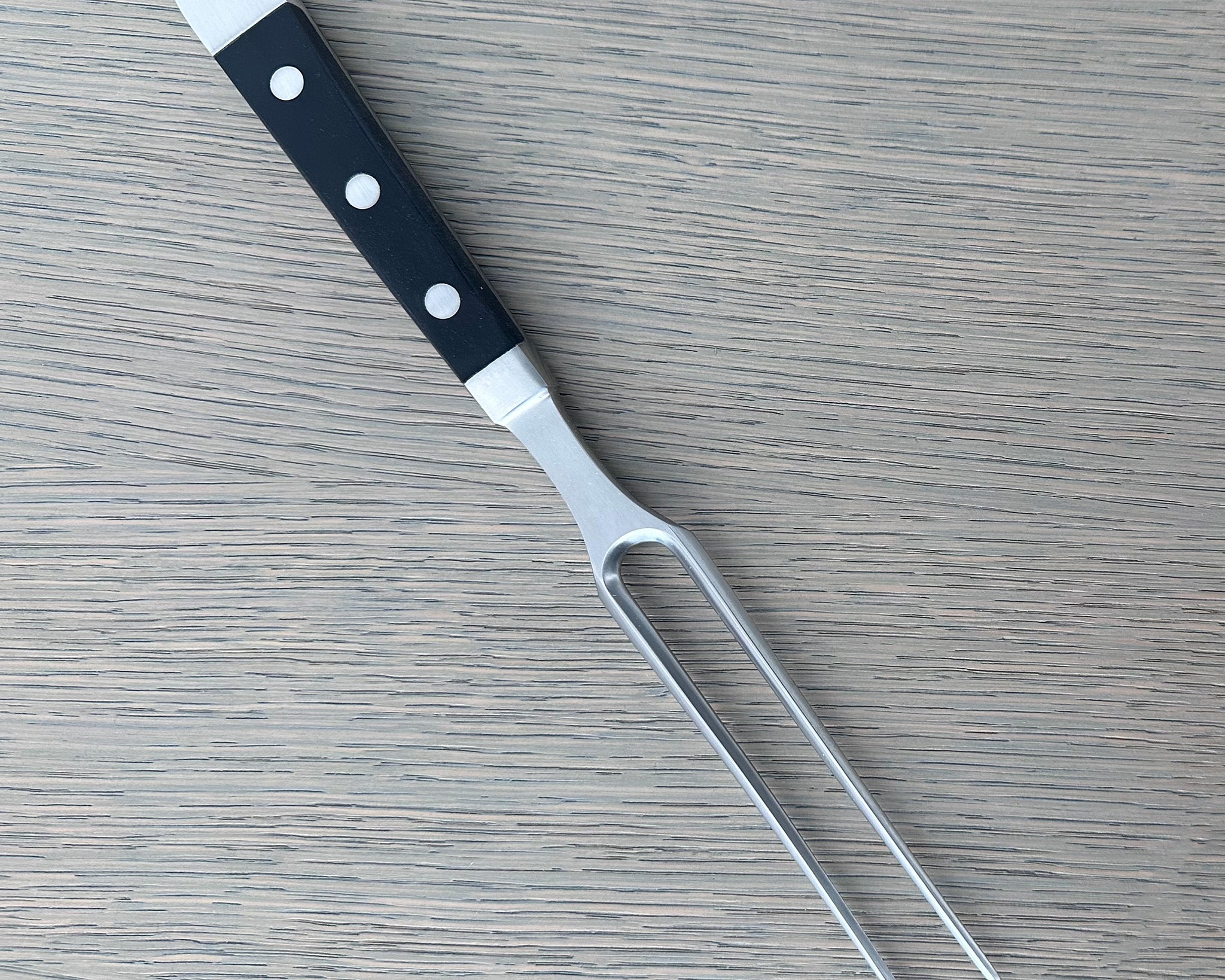 Güde Alpha Series 6-inch meat fork with black Hostaform handle