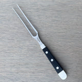 Güde Alpha Meat Fork 6-in with black Hostaform handle, hand-forged in Solingen, Germany