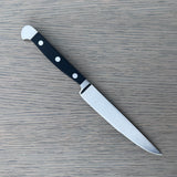 Gude Alpha Series Forged Double Bolster Serrated Steak Knife 4-1/2-in,  Black Hostaform Handle – Gude Shop USA