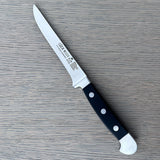 Gude Alpha Series Forged Double Bolster Boning Knife 5-in, Black Hostaform Handle – Gude Shop USA