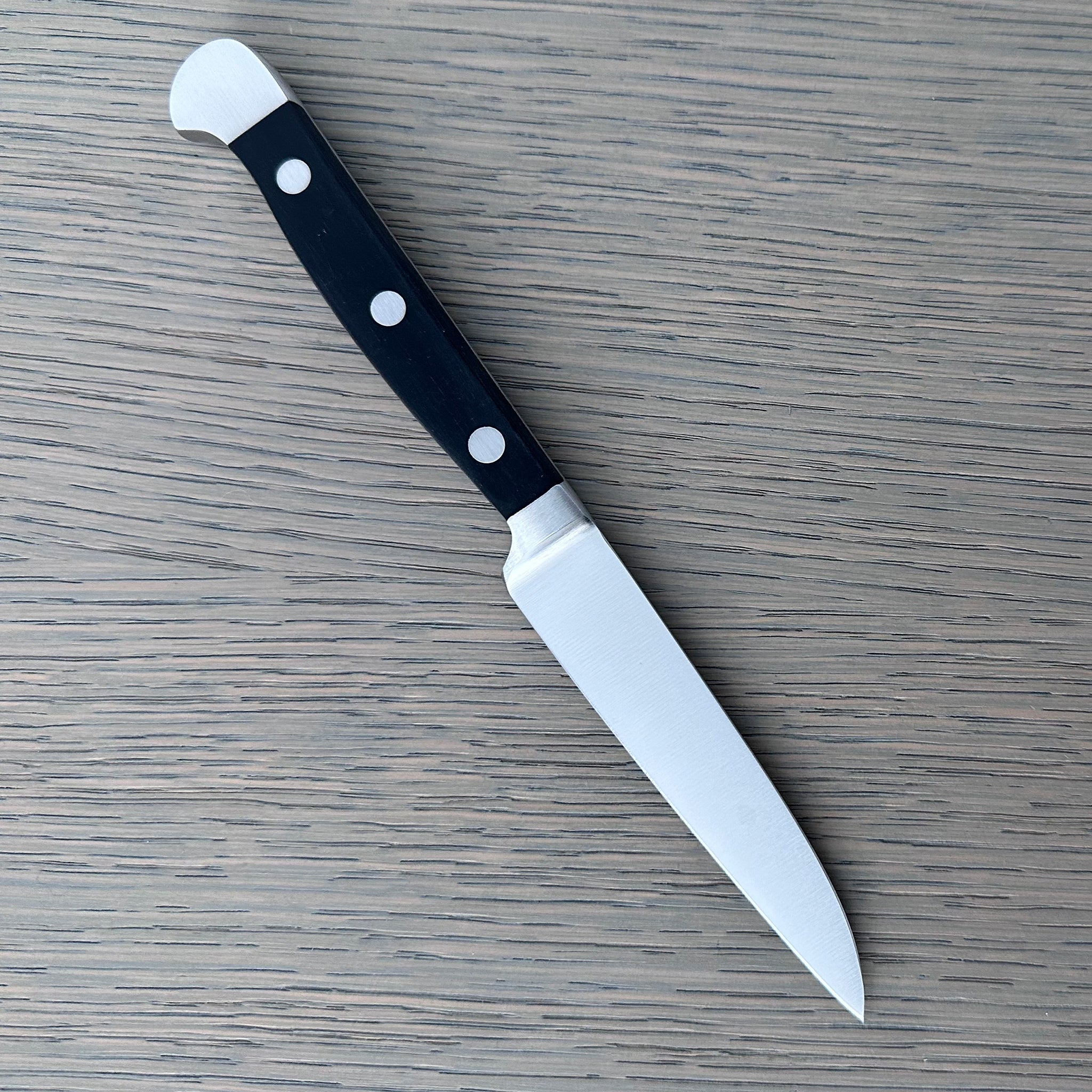 Güde Alpha Series Paring Knife 3.5-inch, forged from a single bar of steel for a harder, thicker blade