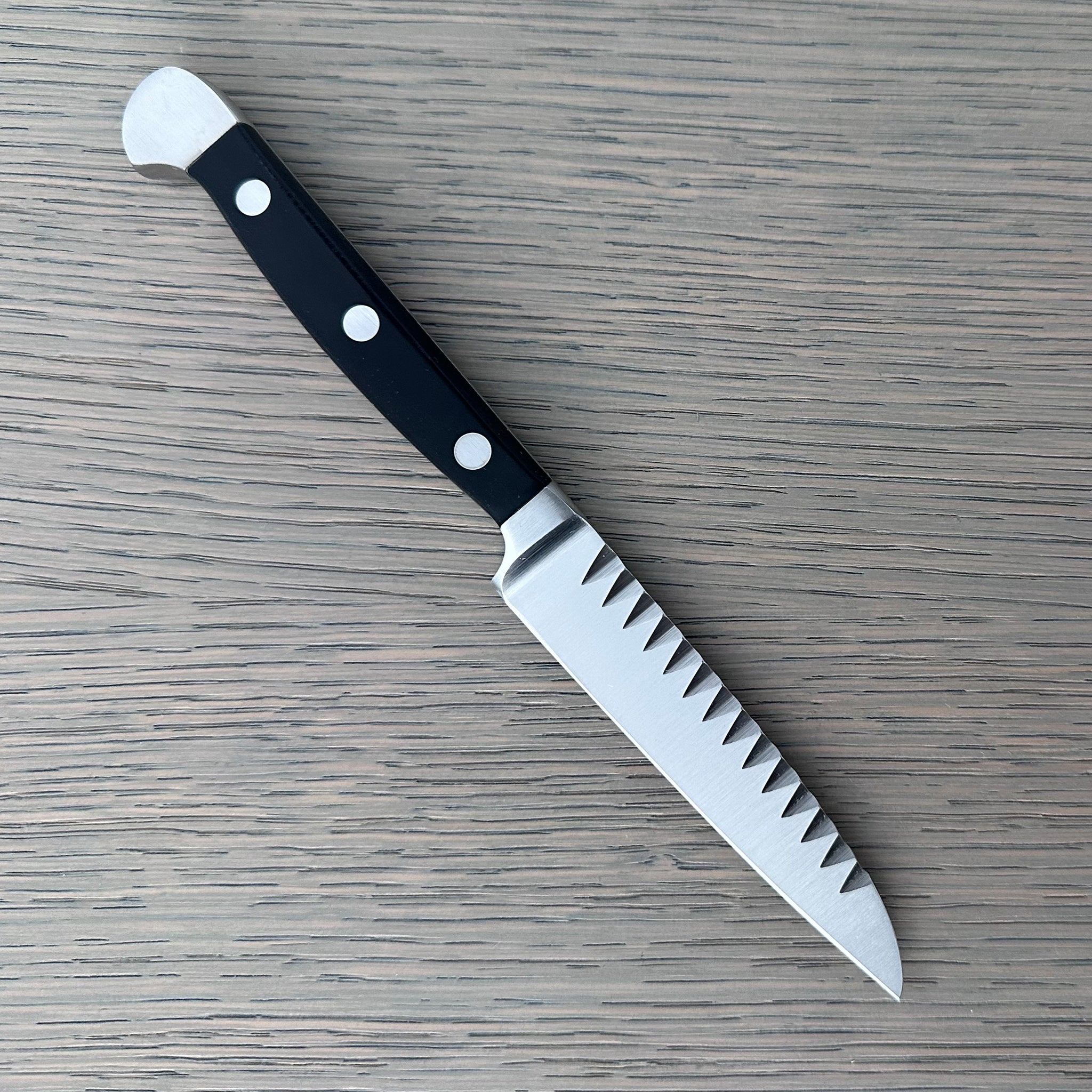 Güde Alpha Series Decorating Knife 3.5-inch, forged from a single bar of steel for a harder, thicker blade