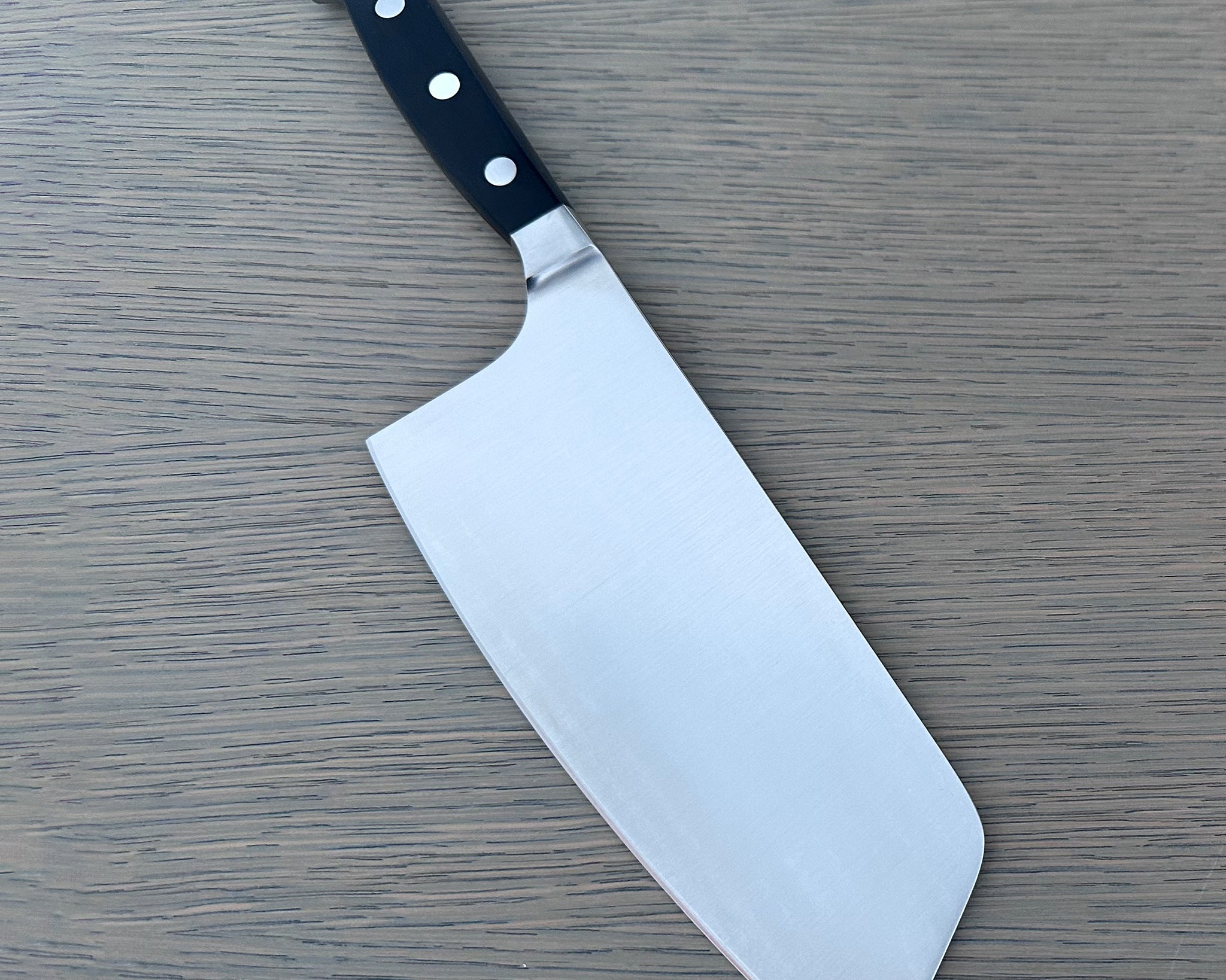 Gude Alpha Series Forged Double Bolster Chinese Chai Dao Chef's Knife 6-in, Black Hostaform Handle – Gude Shop USA