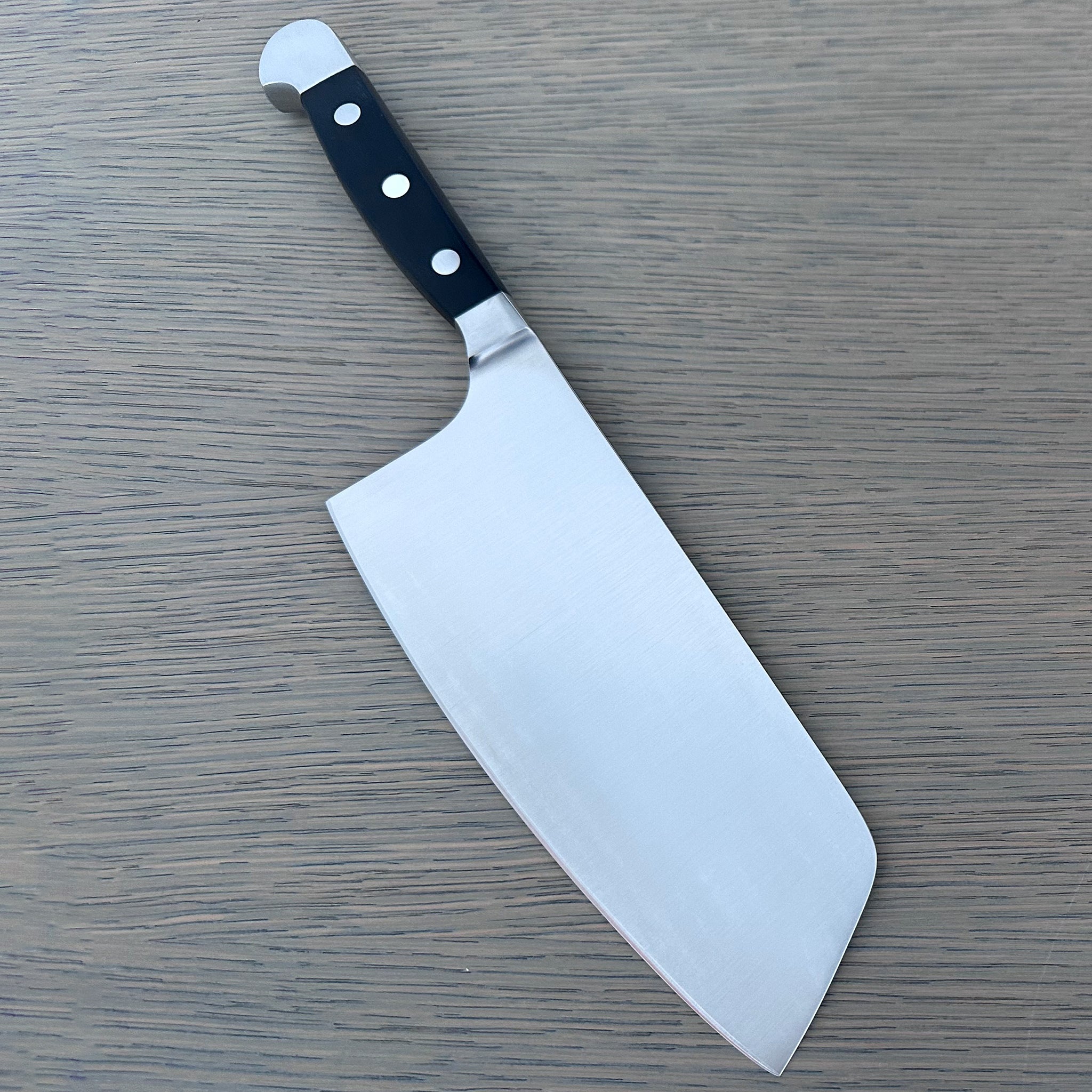 Gude Alpha Series Forged Double Bolster Chinese Chai Dao Chef's Knife 6-in, Black Hostaform Handle – Gude Shop USA
