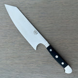 Güde Alpha Kiritsuke Chef's Knife 8.26-in with black Hostaform handle, hand-forged in Solingen, Germany