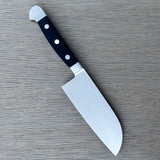Gude Alpha Series Forged Double Bolster Santoku Knife 5-in, Black Hostaform Handle – Gude Shop USA