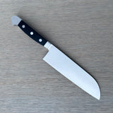 Gude Alpha Series Forged Double Bolster Santoku Knife 7-in, Black Hostaform Handle – Gude Shop USA