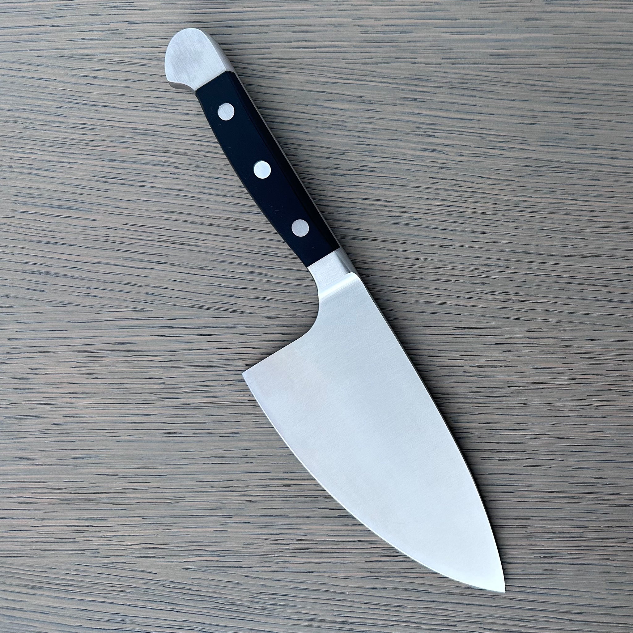 Gude Alpha Series Forged Double Bolster Herb Knife 5-in, Black Hostaform Handle – Gude Shop USA
