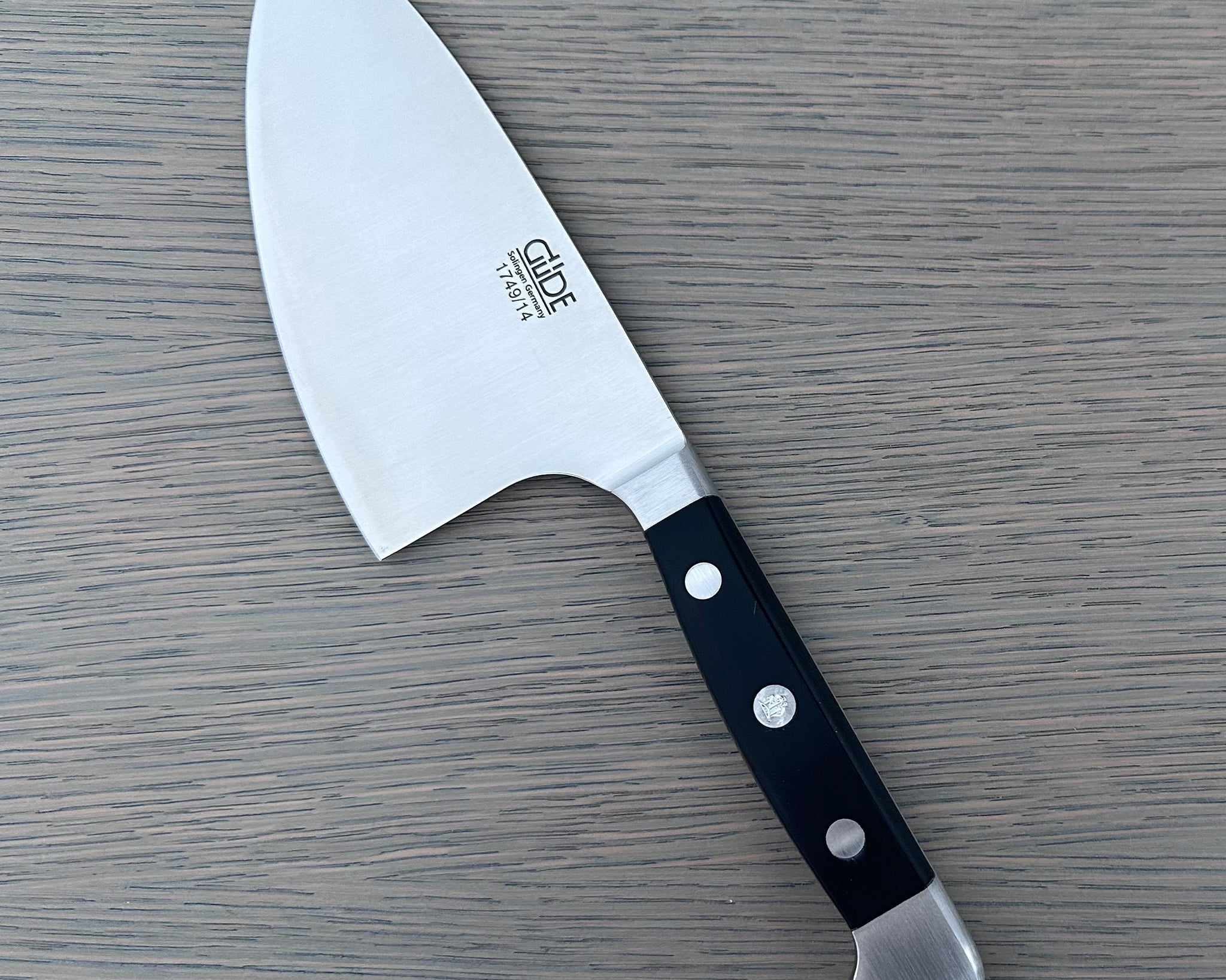 Gude Alpha Series Forged Double Bolster Herb Knife 5-in, Black Hostaform Handle – Gude Shop USA
