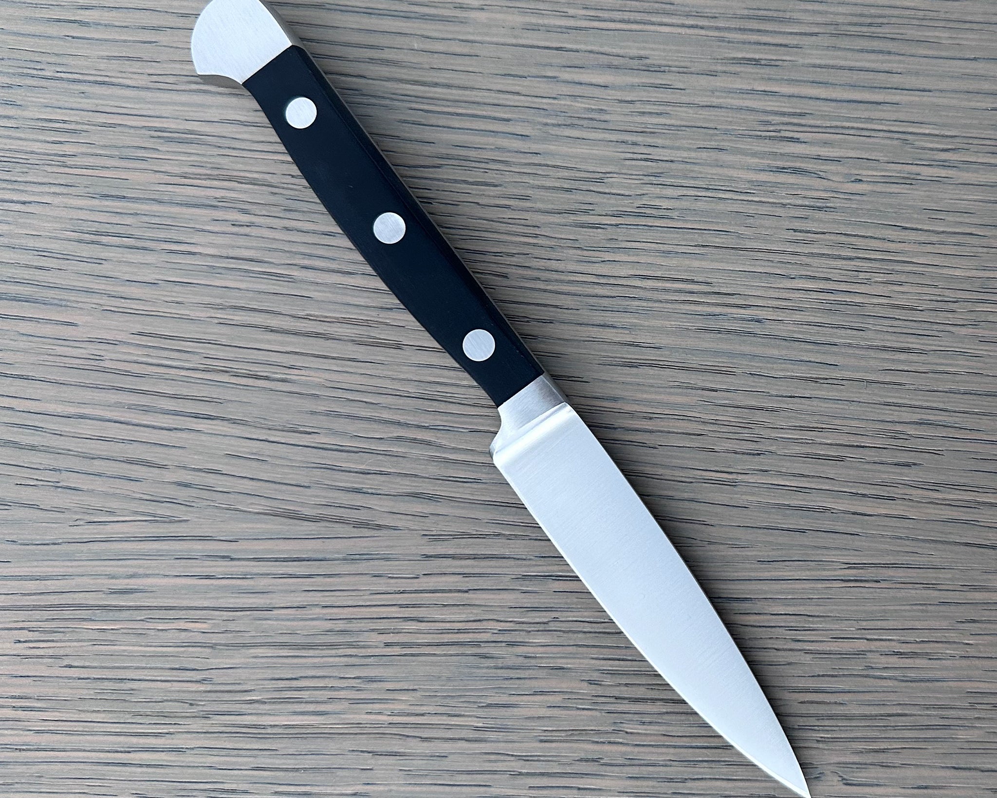 Güde Alpha Series 3-inch Straight Paring Knife, forged from one bar of steel in Solingen, Germany