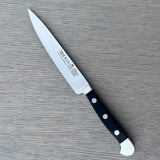 Güde Alpha Carving Knife 6-in with black Hostaform handle, hand-forged in Solingen, Germany
