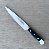 Gude Alpha Series Forged Double Bolster Flexible Fillet Knife 7-in, Black Hostaform Handle – Gude Shop USA