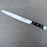 Güde Alpha Slicing Knife 10-in with black Hostaform handle, hand-forged in Solingen, Germany