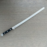 Güde Alpha Series Salmon Slicer 12-inch, forged from a single bar of steel for a harder, thicker blade