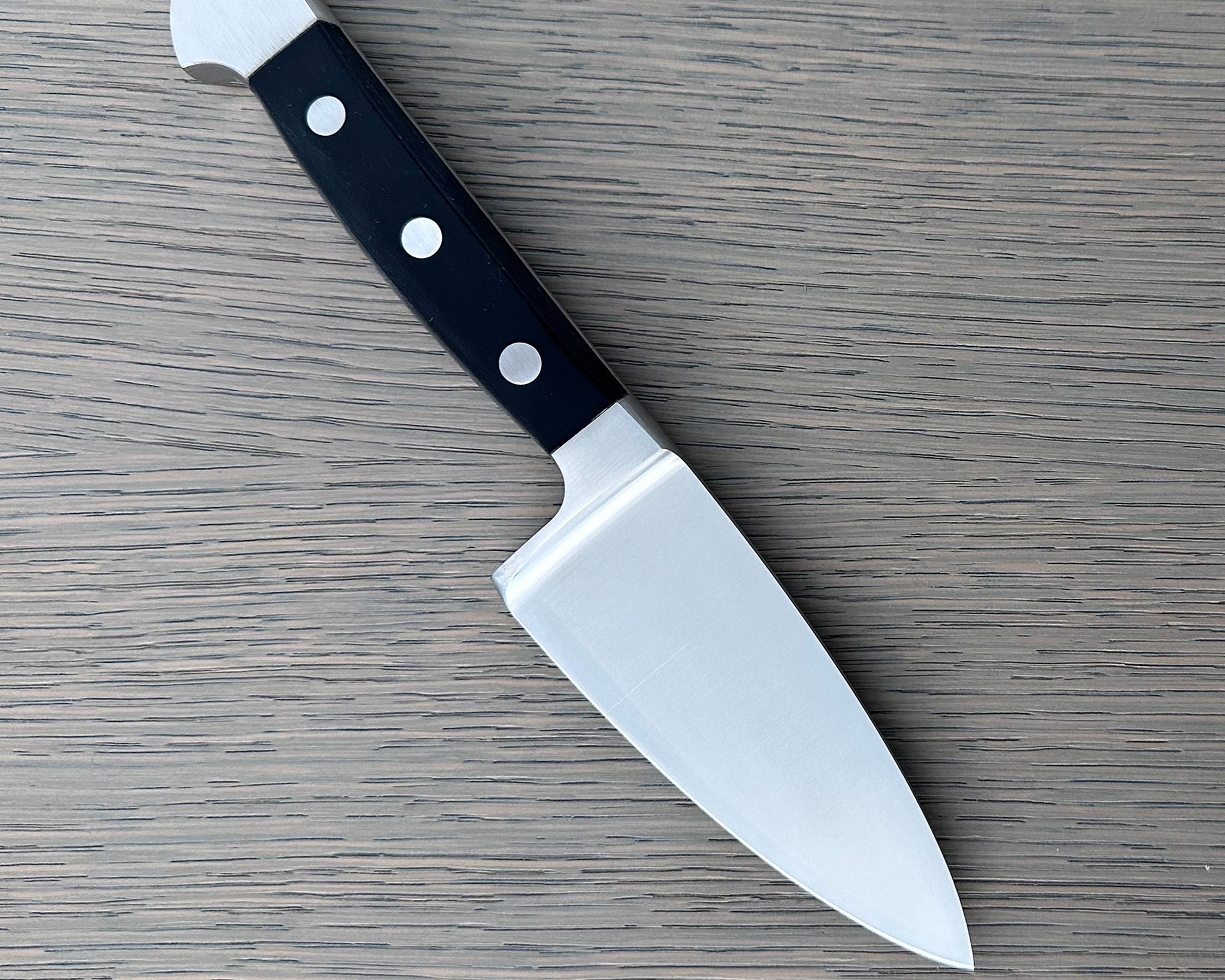 Gude Alpha Series Forged Double Bolster Hard Cheese Knife 3-in, Black Hostaform Handle – Gude Shop USA