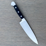 Gude Alpha Series Forged Double Bolster Chef's Knife 6-in, Black Hostaform Handle – Gude Shop USA