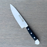 Gude Alpha Series Forged Double Bolster Chef's Knife 6-in, Black Hostaform Handle – Gude Shop USA