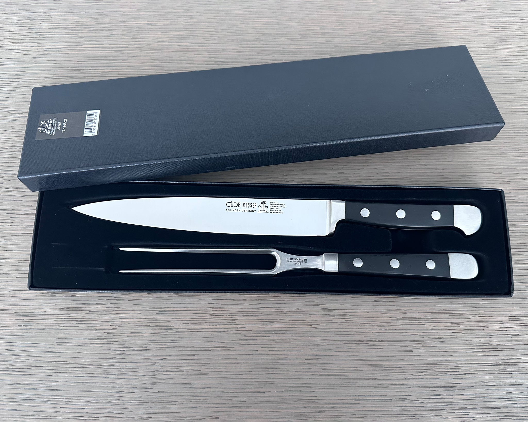 Gude Alpha Series 2-Piece Carving Knife Set, Black Hostaform Handle – Gude Shop USA